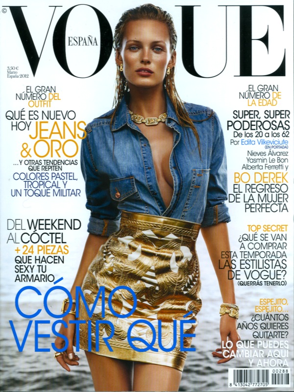edita vilkeviciute on the cover of vogue spain march 2012